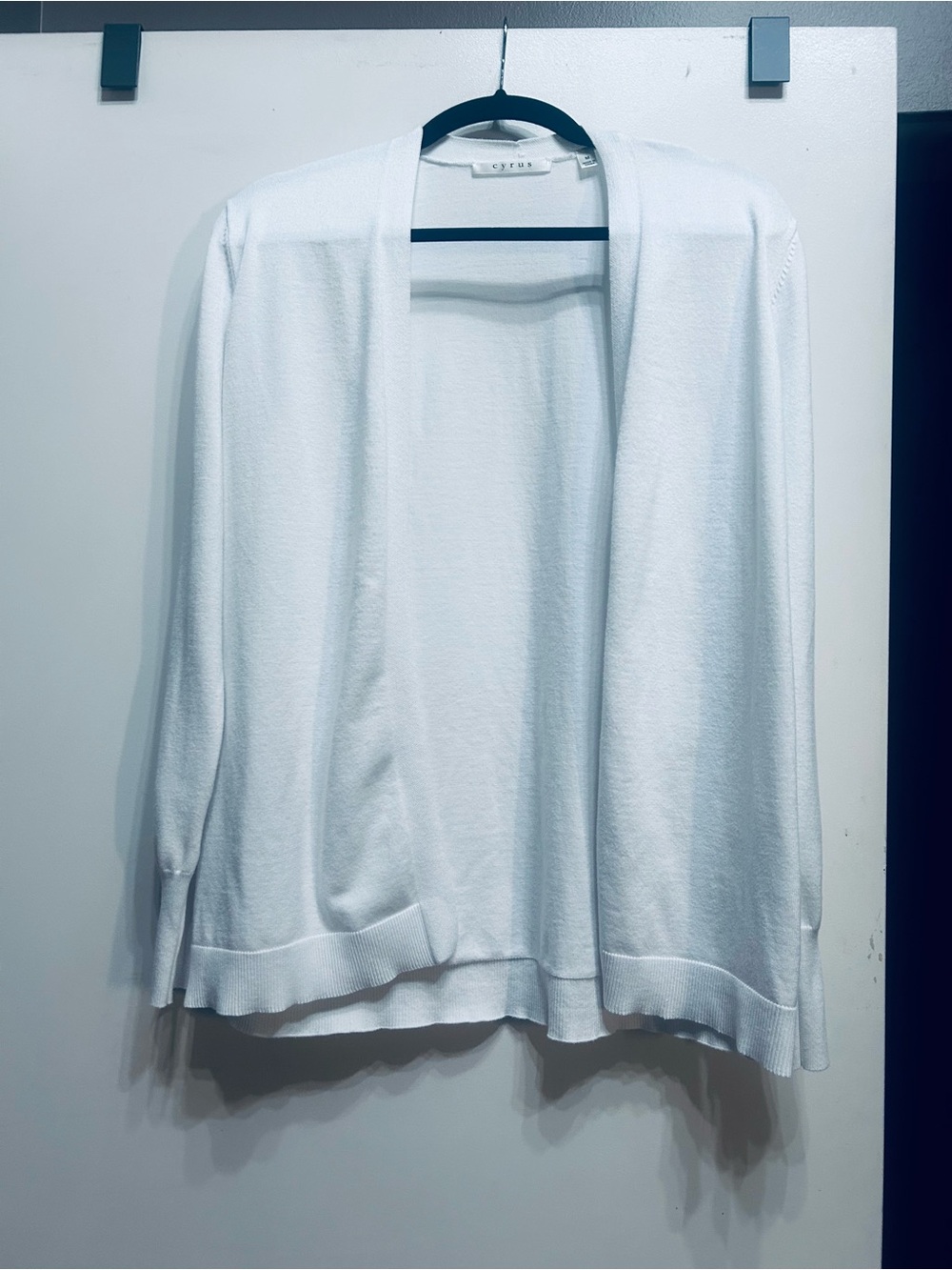 Cyrus White Open-Front Women's Cardigan
